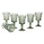 Vatican Smoke Gray Embossed Glass Red Wine Goblets, Set of 6