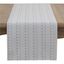 Gray Cotton Polyester Stitched Line Table Runner, 16" x 108"