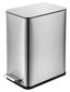 Slim Silver Stainless Steel Pedal Trash Can 2.6 Gallons