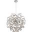 Millenia Silver Globe Pendant with Crystal Incandescent and LED Lighting