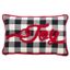 12 x 20 Inch Buffalo Plaid Joy Pillow Cover in Black and Red