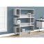 Contemporary Gray 12-Tier Rubberwood Floating Bookcase