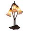 Amethyst Tipped Amber Pond Lily 3-Light Accent Lamp