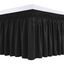 Black 14-Inch Drop Queen Bed Skirt with Ruffles