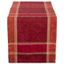 Harvest Wheat Jacquard Cotton Table Runner, 14x108, Red and Orange