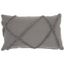 Gray Cotton Abstract Shaggy Detail Lumbar Pillow 14 x 24 in.