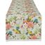 Spring Bouquet Cotton Floral Table Runner with Lace Trim, 14 x 72 in