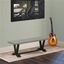 V-Style Wire Brushed Black and Gray Cement Dining Bench