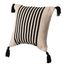 Handwoven Black Striped Cotton Euro Throw Pillow