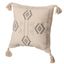16" Natural Handwoven Cotton Euro Pillow Cover with Tassels
