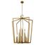 Abbotswell Natural Brass 16-Light Geometric Foyer Pendant