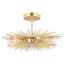 Nikko Mid-Century Modern Gold Radiance 16" Semi-Flush Mount