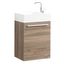 Colmar 18" Cart Oak Vanity with Acrylic Sink