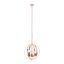 Elegant 18" Rose Gold Orb Pendant with Adjustable 3-Light Feature