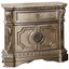 Champagne Elegance Antique-Style Nightstand with Marble Top