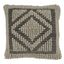 18" Black and White Diamond Woven Square Pillow