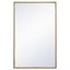 Transitional Thin Rounded Edge 18x28 Rectangular Mirror in Brass