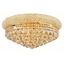 Gold Crystal Flush Mount with Royal Cut Crystals