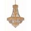 Gold Finish 12-Light Crystal Chandelier with Royal Cut Crystals