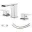 Chrome 2-Handle Widespread Bathroom Faucet with Pop-Up Drain