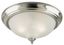 13" Brushed Nickel and Frosted Glass Flush Mount Ceiling Light