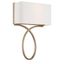 Vibrant Gold Silk Shade Dimmable 2-Light Sconce