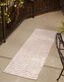 2' x 6' Taupe and Ivory Synthetic Outdoor Runner Rug