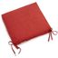 Cardinal Red Microsuede Chair Cushion with Velcro Ties