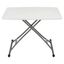 30" White and Gray Steel Rectangular Patio Table