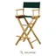 Elegant White Wood Director's Chair with Foldable Design