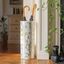 24" White and Gold Handcrafted Porcelain Umbrella Stand