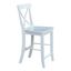 Coastal White Solid Wood 24" Counter Stool