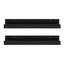 Sleek Black 24" Modern Floating Wall Shelf Set - 2 Pack