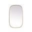 Brass Oval Metal Frame Bathroom Mirror