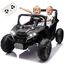 Black 24V 2-Seater Ride-On UTV with Remote Control and LED Lights