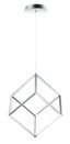 Contemporary Polished Chrome Square LED Pendant Light