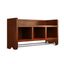 Chestnut Wood 25" Wall Mounted Bath Storage Shelf with Dual Towel Rods