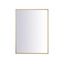 27" Silver Rectangular Wood Bathroom Mirror