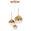 Soft Gold Ombre Globe Glass 3-Light Pendant