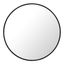 Contemporary Minimalist 28" Round Black Metal Frame Mirror