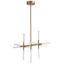 Elegant Aged Brass 11-Light LED Chandelier with Acrylic Accents