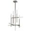 Atlantis 9-Light Satin Nickel LED Chandelier with Clear Bubble Diffusers