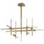 Atlantis Aged Brass 13-Light LED Geometric Chandelier