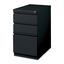 Black Steel 3-Drawer Lockable Mobile Filing Cabinet