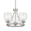 Winsley Brushed Nickel 3-Light Chandelier with Clear Seeded Glass