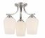 Shyloh Etched Opal Glass 3-Light Chandelier in Brushed Nickel