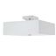 Seren Transitional 14'' Black Semi-Flush Mount with White Square Shade