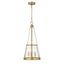 Petite Urban Brass 3-Light Pendant with Clear Glass Shade