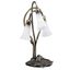 Winter White Tiffany Pond Lily 16" Mahogany Bronze Table Lamp