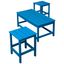 Pacific Blue 3-Piece Outdoor Adirondack Coffee and Side Table Set